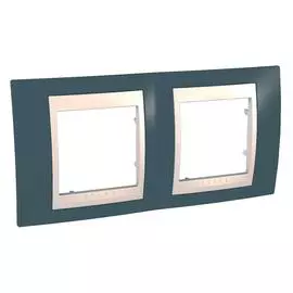 SE Unica Хамелеон Серо-Зеленый/Беж Рамка 2-ая гориз