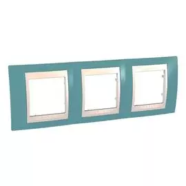 SE Unica Хамелеон Синий/Беж Рамка 3-ая гориз