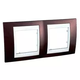 SE Unica Хамелеон Терракотовый/Бел Рамка 2-ая гориз