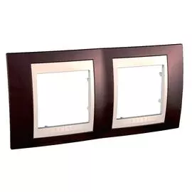 SE Unica Хамелеон Терракотовый/Беж Рамка 2-ая гориз