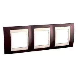 SE Unica Хамелеон Терракотовый/Беж Рамка 3-ая гориз