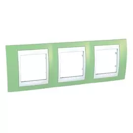 SE Unica Хамелеон Зеленое Яблоко/Бел Рамка 3-ая гориз