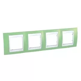 SE Unica Хамелеон Зеленое Яблоко/Бел Рамка 4-ая гориз