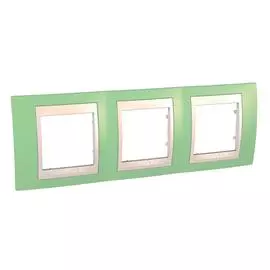 SE Unica Хамелеон Зеленое Яблоко/Беж Рамка 3-ая гориз