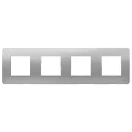 SE Unica Studio Алюминий Рамка 4-ная