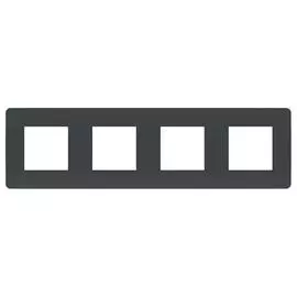 SE Unica Studio Антрацит Рамка 4-ная