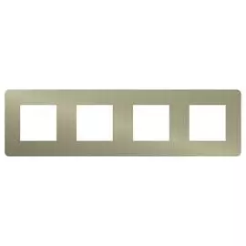 SE Unica Studio Бронза/Бежевая Рамка 4-ная