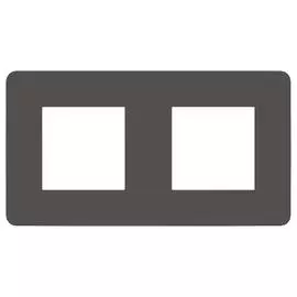 SE Unica Studio Дымчато-серая/Антрацит Рамка 2-ная