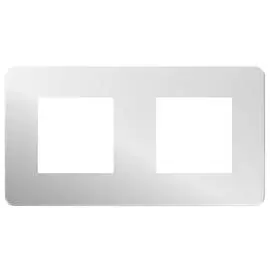 SE Unica Studio Хром/Белая Рамка 2-ная