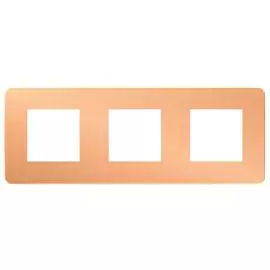 SE Unica Studio Медь/Белая Рамка 3-ная