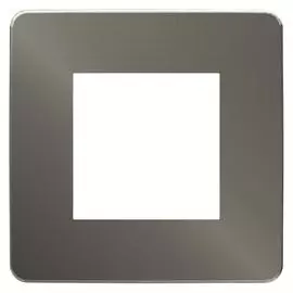 SE Unica Studio Никель/Антрацит Рамка 1-ная