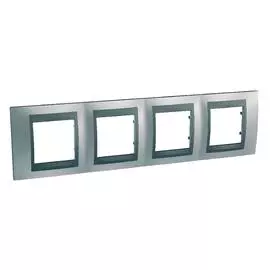 SE Unica Top Хром матовый Графит Рамка 4-ая