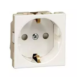 SE Wessen 45 Бел Розетка с/з для кабель-каналов RAL9010