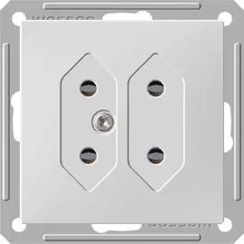 SE Wessen 59 Бел Розетка 2-ая б/з для узких вилок 6А