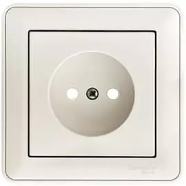 SE Wessen 59 Бел Розетка без с/з (в сборе, с рамкой)