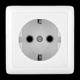 SE Wessen ХИТ наруж Бел Розетка с/з без шторок, 16А, 250В