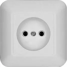 SE Wessen Прима внутр Бел Розетка 1-ая б/з без шторок 10А (в сборе) (индивид.упак.)