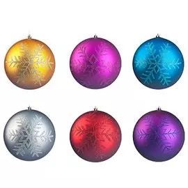 Шар елочный ПРАЗДНИЧНЫЙ 15см пластик 65925