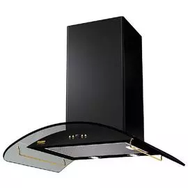 SHARLOTTA 600 Black/Dark glass 3Р с рейлингом вытяжка кухонная