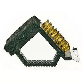 Щетка для барбекю 14,5*7*9,5см латунная проволока 64794