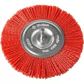 щетка для дрели плоская 125мм витая нейлон, зубр 35161-125_z02