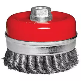 щетка для мшу чашка 125мм витая стальн. пров. matrix 74674