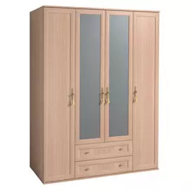 Шкаф для одежды и белья 1 Милана, спальня 04, Дуб Отбеленный БН.26.11.00.00.[04] (1,562*0,59*2,113)