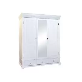 Шкаф Хельсинки 3-SP-GT-M белый воск (1,95*2,18*0,62)