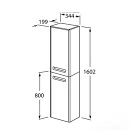 шкаф-колона roca gap белый правый zru9302738