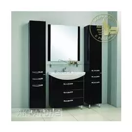 шкаф-пенал акватон ария тёмно-коричневый 1a134403aa430