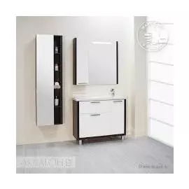 шкаф-пенал подвесной левый акватон валенсия белый жемчуг пленка 34см 1a123803vag3l