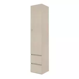 Шкаф пенал с 2 ящиками Рино 210 дуб молочный