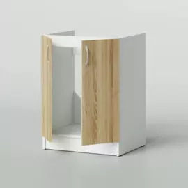 шкаф-стол рабочий кухонный 600х500х820 под мойку без столешницы (дуб сонома)