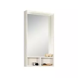 шкаф зеркальный акватон йорк 60 белый/выбеленное дерево 1a170102yoay0