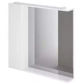 шкаф-зеркало итана мишель 80 левый (глянцевый белый)