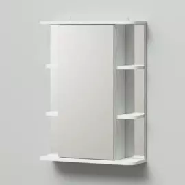 шкаф зеркало итана уют 55 550х171х720 белый глянец