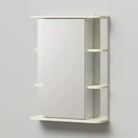 шкаф зеркало итана уют 55 550х171х720 ваниль глянец