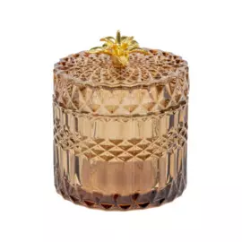 шкатулка стеклянная 90*90*100 вещицы шоколад fancy31