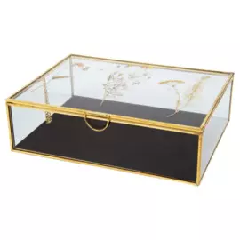 шкатулка стеклянная цветы 200*150*60 вещицы fancy24