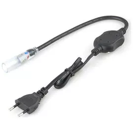 Шнур сетевой для дюралайта LED-2W 13мм черный