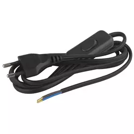 Шнур сетевой с вилкой и выключателем UCX-C10/02A-170 BLACK