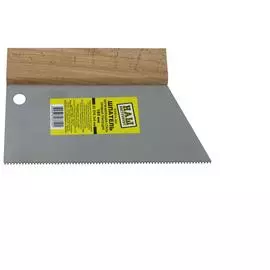 шпатель для клея нержавеющая сталь прямая трапеция "наш инструмент" 180 мм s2 зуб 5х4мм, 020614-002