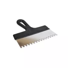 шпатель зубчатый 250мм зуб 8*8мм, нерж., с пласт. ручкой eurotex 020607-080-250