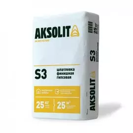 Шпатлевка финишная гипсовая S3 25кг /Аксолит/