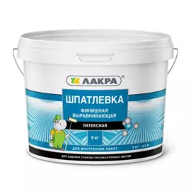 шпатлевка лакра финишная латексная для внутренних работ 9кг