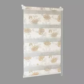 штора рулонная день-ночь срш-01мк-45833 66(62)/160 декор роза бежевый