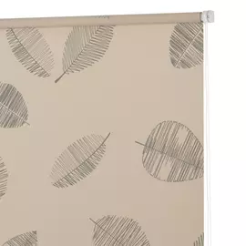 Штора рулонная Мини Листья 80х160см бежевый