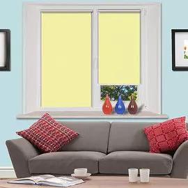 Штора рулонная МИНИ Сахара (лимонный) 65*180
