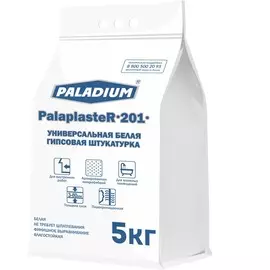 штукатурка гипсовая белая paladium palaplaster-201, 5 кг