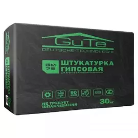 штукатурка гипсовая gute gm75, 30 кг